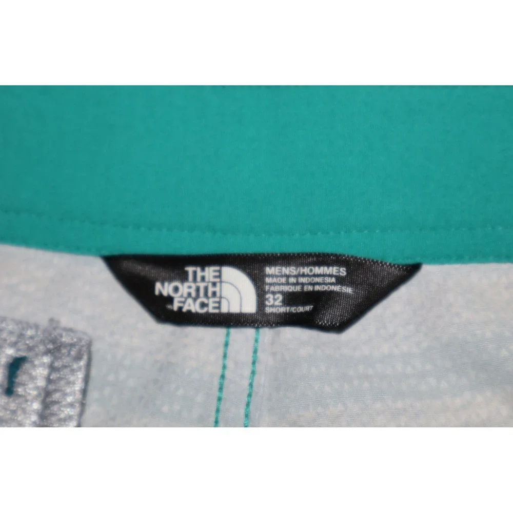 The North Face Board Shorts Mens 32 Green Striped Swim Trunks 7